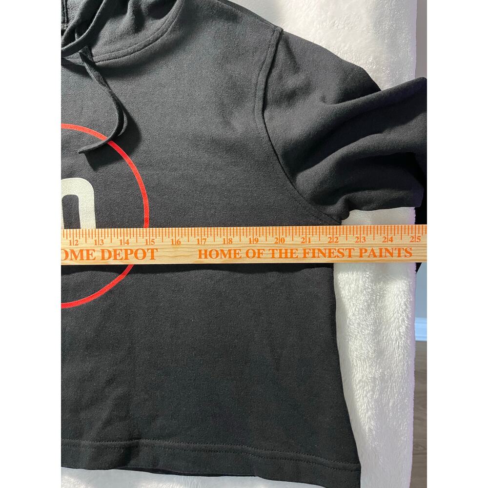 M&M World Disney Springs Cropped Graphic Hoodie Size Large Black 2020 NWT - Picture 7 of 7